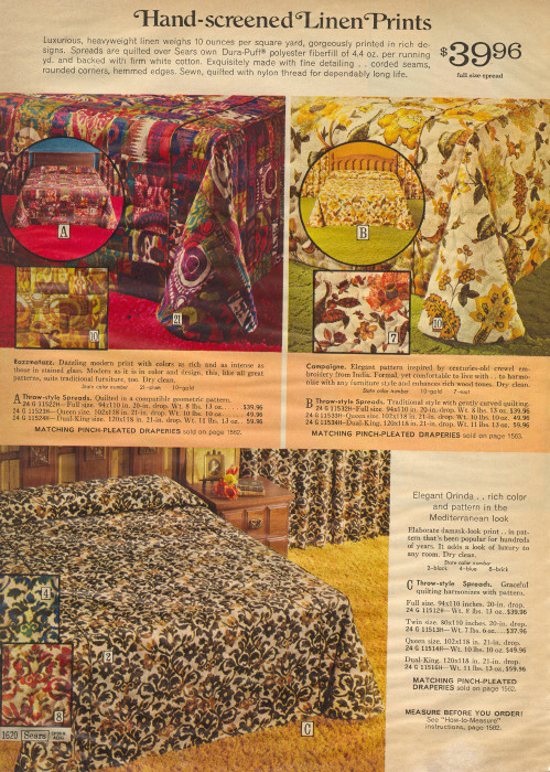 It Came From The 1971 Sears Catalog Bedspreads